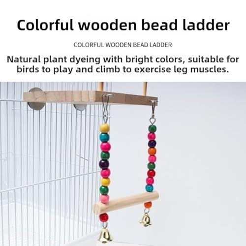 Multi-Functional Small Animal Swing Toy with Apple Wood Chewing & Climbing Rings - Exercise Platform for Hedgehogs, Squirrels, Sugar Gliders, Parrots, Rodent Cage Accessories (1Pcs)