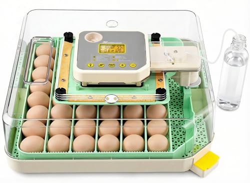 Sailnovo 48 Egg Incubator for Hatching Eggs with Precise Temp & Humidity Control,Auto Egg Turning, 360°Viewing, Egg Candler,Incubator for Chicken Eggs/Duck/Quail/Turkey,Ideal for Farm/School/Lab,Green - color: Green