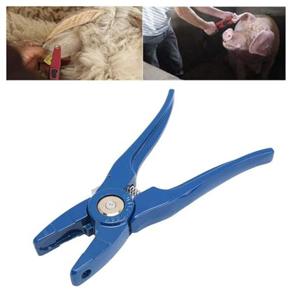 FLEXMAN Livestock Ear Tag Applicator, Aluminum Livestock Ear Tag Pliers, Universal Cattle Ear Tagger Ear Tag Puncher Pliers, Cattle Ear Tagger for Cattle, Pigs, Sheep