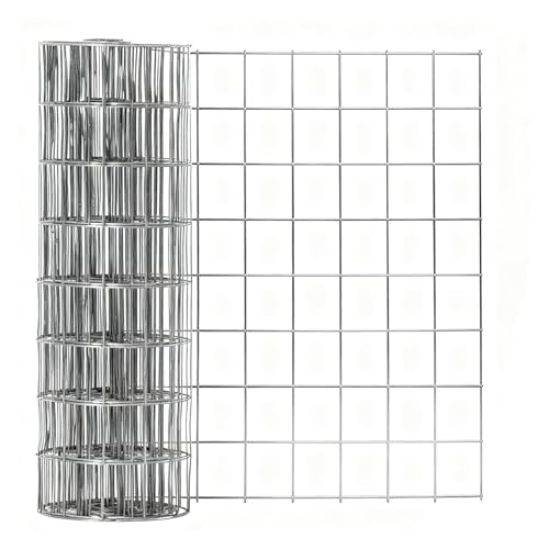 Wire Mesh Roll for Poultry Cages 36IN x50FT- Heavy Duty Fencing Net for Farm Garden Animal Plant Protection, Chicken Wire Fence, Easy to Install Fencing for Rabbits, Birds, Vegetables (Silver) - color: Silver