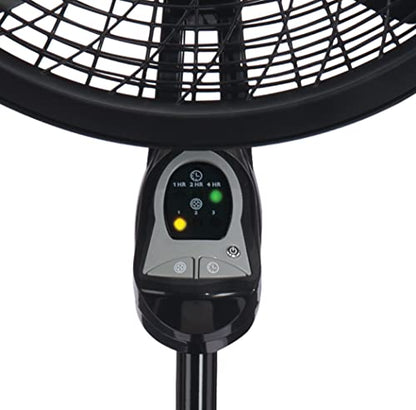 Lasko Oscillating Cyclone Pedestal Fan with Remote Control - Cooling Standing Fan for Bedroom, Living Room, and Home Office - Adjustable Height - 3 Quiet Speeds - 1843 - 18" Blade Diameter - Black
