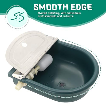 Automatic 1.2 Gallon Water Trough Cow Cattle Horse Water Bowls with Float ValveLivestock Tool Bowl for Cat Goat Sheep Dog Animal Drinking Equipment
