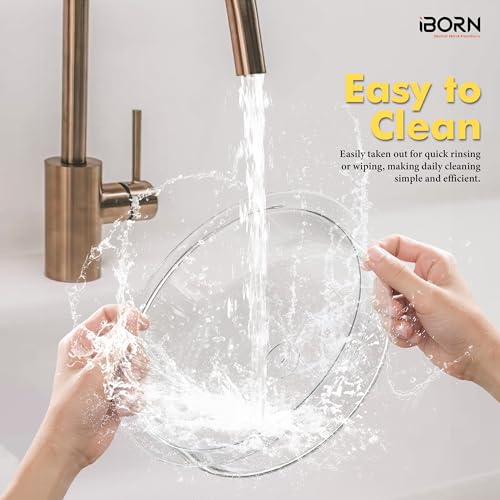 iBorn Wall Mounted Water Tray, Bird Bath for Outside, 7.3”Wildbird Water Bowl PC Plastic, Installed on Post, Wooden Fences, Trees and Walls, Clear, Pack of 1 - size: Water Tray, Pack of 1
