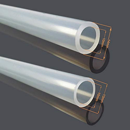 ZAOJIAO Home Brewing and Winemaking Silicone Tubing, 10mm(3/8 inch) ID x 14mm OD, 10 ft, High Temp Food Grade Tube, Flexible Hose Pipe with Stainless Worm Gear Hose Clamps - color: 10mm x 14mm (3/8"ID x 1/2"OD)
