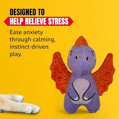 Bite Force - Durable & Strong Dog Toy Purple Dino with Squeaker, Kevlar-Reinforced for Aggressive chewers. - color: Regular - Dragon