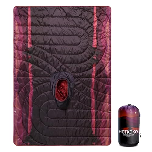 Camping Blanket,Hoodie Blankets Poncho Outdoor Waterproof Windproof Warm Durable & Portable for Stadium, Concerts, Car,Travel, Beach, Picnic, Grass,75 * 57 inch - color: Moon Night