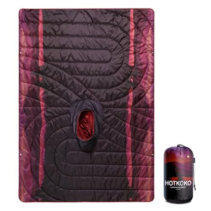 Camping Blanket,Hoodie Blankets Poncho Outdoor Waterproof Windproof Warm Durable & Portable for Stadium, Concerts, Car,Travel, Beach, Picnic, Grass,75 * 57 inch - color: Moon Night