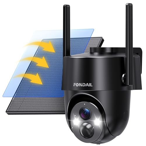 Solar Security Cameras Wireless Outdoor, 2K 360° View Solar Powered WiFi 3MP Security Camera for Home Security with Color Night Vision, PIR Detection, 2-Way Audio, Motion Alert, Easier to use