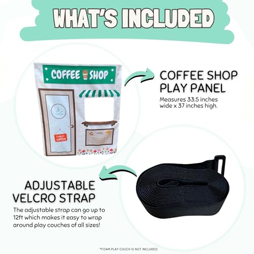 Couch Swag Play Panel for Childrens Foam Sofa Kids Couch (Coffee Shop) - style: Coffee Shop