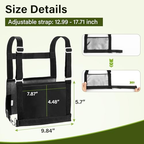 Black Exhibitor Number Harness Adjustable Show Number Holder for 4-H/FFA, Sheepdog Trials, Breed Shows