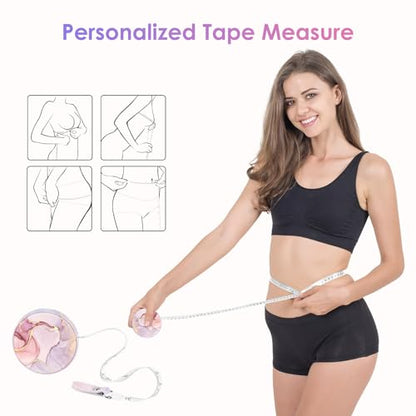 Two-Piece Sewing Tape Measure，Colour Printed Small Retractable Soft Measuring Tape for Tailor Cloth Fabric Body Measurements. - color: Marble One