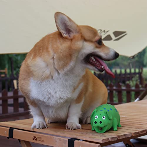 Pig Squeaky Dog Toy, 2 PCS Interactive Rubber Dog Chew Toy - Durable Latex Spot Grunting Pig Toys that Oink for Small Medium Large Dogs (Yellow, Green) - color: Yellow, Green