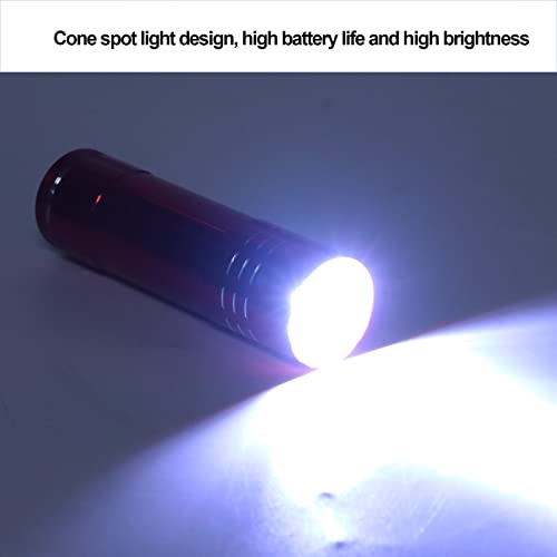 SUNGOOYUE Egg Candler Tester, Metal and Plastic LED Cool Light Egg Tester, Detachable Cone Spot Light, Battery Powered for Quail Duck Goose Chicken Eggs, Incubator Use (Blue) - color: Blue