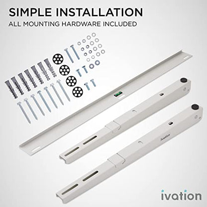 Ivation Split AC Mounting Bracket, Universal Heavy-Duty Outdoor Wall Mount System with Hardware & Level for Ductless Mini Split Air Conditioner Condenser & Heat Pump Units, 440 Lb. Max Capacity