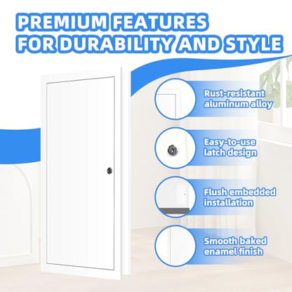 14" x 29" Metal Access Panel, 1MM Thickened Access Panel for Drywall, Aluminum Access Panel for Walls and Ceilings, Rust-Resistant and Easy-to-Install Drywall Access Panel - size: 14in*29in