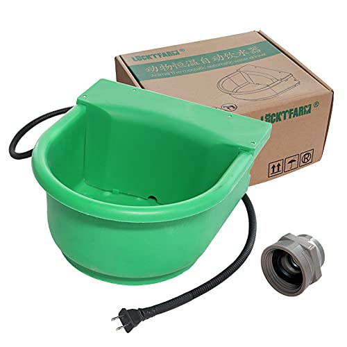 Automatic Heated Dog Bowl 1.3gal 100W Outdoor Thermal Water Dispenser Built-in Thermostat for Pet Livestock Cattle Sheep and Horse in Winter