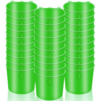 30 Pcs Chicken Coop Feeder Water Cup,8 oz Cage Cups Chicken Feeder Waterer, Cage Cups Birds Hanging Feeders, Chicken Feeder Water Bowl for Parakeet Poultry Pigeon Bunny Wire Cage(Green) - color: Green, size: 8oz