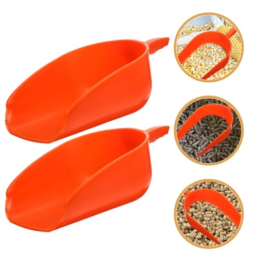 balacoo 2pcs Reusable Shovel Ergonomic Handheld Garden Scoop for Poultry Thicken Design for Easy Cleaning and Comfortable Use Lightweight Farm Tool for Livestock Feeding