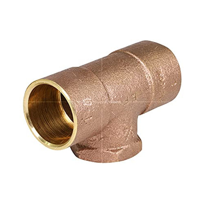 Supply Giant DDGU1134 C X C X F Lead-Free Cast Brass Tee Fitting with Solder Cups and Female Threaded Branch, 1" x 1" x 3/4 - size: 1" x 1" x 3/4"
