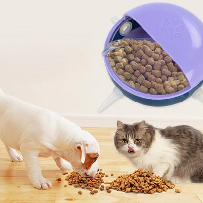 Pet Milk Dispenser Dog Cats Feeding Bowl for Small Animal Whelping 4 Nipples Pet Feeder - color: A