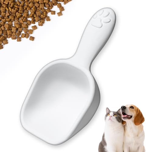 Diatom Drying scoop 1/4 Cup for Pet Food, Keep Food Fresh Desiccant to Dry Deodorization Rapid Water Absorption, Pet Food Scoop for Dog Cat, Comfortable Long Handle for Easy to Scoop Food
