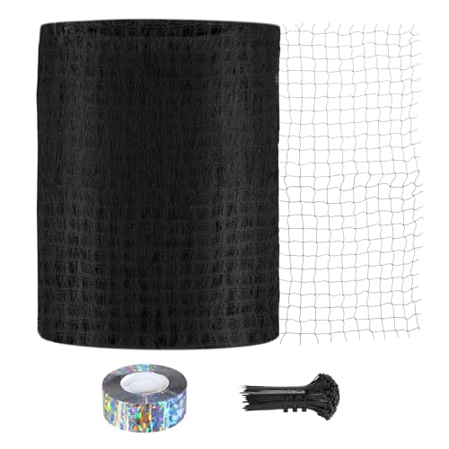 Bird Netting for Chicken Coop 25 X 50 Ft 1" Square Mesh Heavy Duty Chicken Run Netting Roof Cover Against Hawks, Eagles, Owls, UV Resistant, for Garden, Fruit Tree, Plant, Vegetable Protection - size: 1 inch mesh - 25 x 50 ft