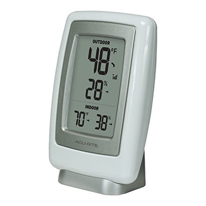 AcuRite 00611 Indoor Outdoor Thermometer with Wireless Temperature Sensor & Hygrometer White Small - size: 1 x 3.5 x 5.5 inches