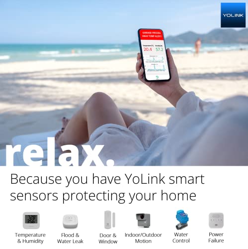 YoLink SpeakerHub & Two Temp/Humidity Sensors Starter Kit – Audio Hub Plays Tones/Sounds, Spoken Messages, Text Messages, LoRa-Powered ¼ Mile Range, Compatible with IFTTT, WiFi Required - style: 2-Pack with SpeakerHub