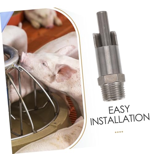 BESPORTBLE Pig Nipple Water Drinkers Livestock Waterer Stainless Steel Pig Waterer Piglets Drinking Dispenser No Waste Design