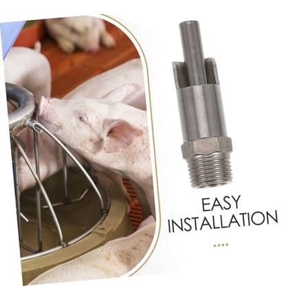 BESPORTBLE Pig Nipple Water Drinkers Livestock Waterer Stainless Steel Pig Waterer Piglets Drinking Dispenser No Waste Design