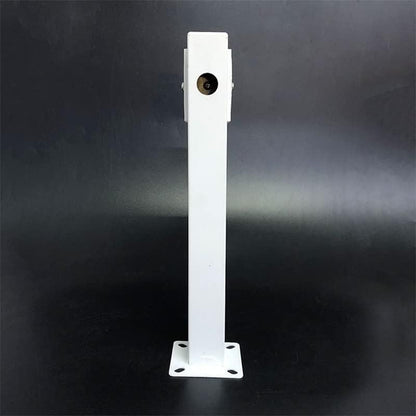 30cm/11.8” Security Camera Mount Bracket with L-Shaped Adapter Plate, Indoor Outdoor Heavy Duty CCTV Bracket for Dual Cameras/Solar Panel/LED Light, Built-in Cable Management