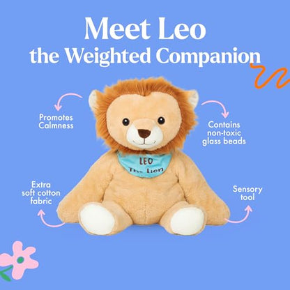 Lilly's Love Weighted Stuffed Animals for Adults & Kids — 5lb Calming Lion Plush for Anxiety, ADHD & Sensory | Machine Washable Weighted Stuffed Animal w/Removable Insert | Leo The Lion - color: Lion
