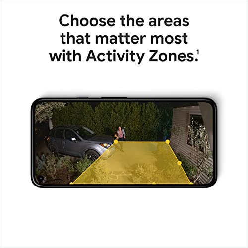 Google Nest Cam with Floodlight - Outdoor Camera - Floodlight Security Camera, White, 1 Count (Pack of 1) | Outdoor camera, camera with customizable floodlight, 1080 HDR video, night vision, 180° motion detection, Google Home app - size: 1 Count (Pack of