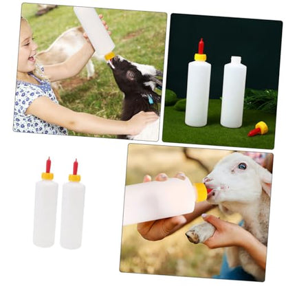 BESPORTBLE 2sets Daily Use Nursing Bottles Goat Milk Bottle for Calf Piglet Safe Easy to Clean Feeding Containers