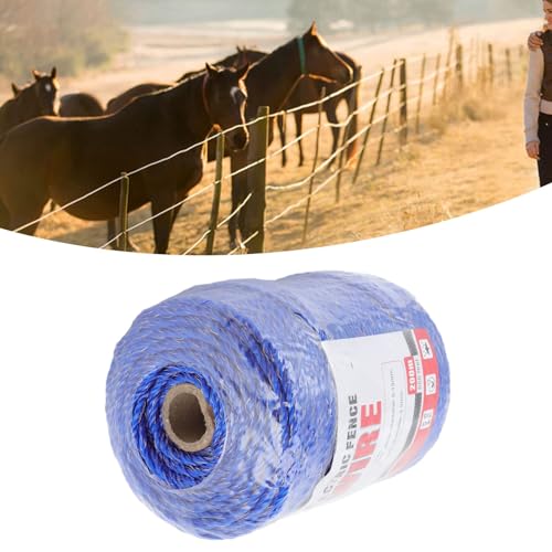 Electric Fence Wire, 6 Strand Stainless Steel 200M Poly Wire Electric Fencing Wire, Durable Polywire Electric Fence for Livestock(MLD-040F) - color: 040F
