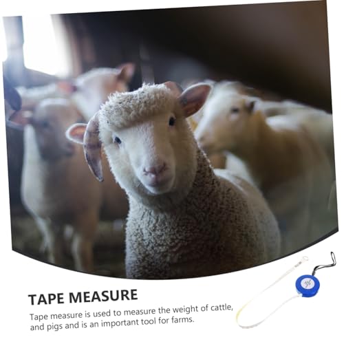 Housoutil Animal Measuring Ruler Large Animal Weight Tape Goat Weight Tape Cattle Measuring Weighing Girth Cattle Scale Weigh s Blue Abs Plastic