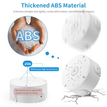 【Security Camera Junction Box】 ABS Universal Security Camera Mount Bracket for CCTV Camera 3 Pack | Waterproof Junction Box - size: 3 Pack