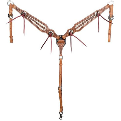 Showman Cow Camp Browband Headstall & Breast Collar Set