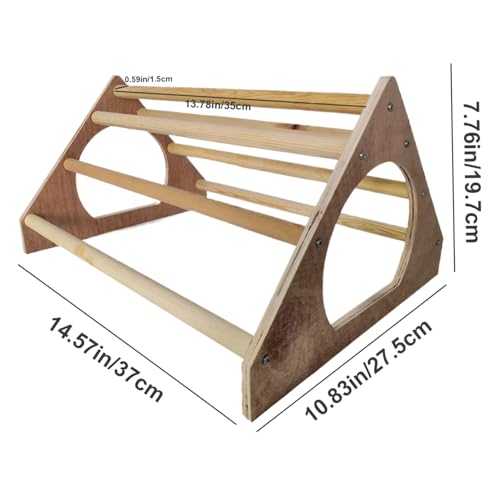 Chicken Perch with 7 Bars Wooden Chicken Roosting Bars with Side Holes Freestanding Roost Coop Accessories, Coop Accessories