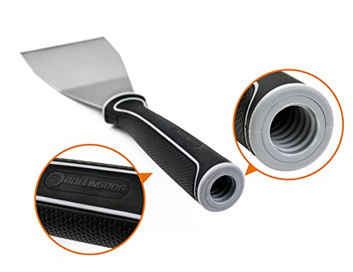 ROLLINGDOG 3 Inch Pole Scraper - Stainless Steel Bent Blade With Anti-Slip Rubber Handle, Heavy Duty Paint Remover Scraper Tool - color: 1pc Paint Scraper