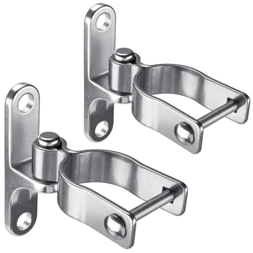 Insaga 2Pack Heavy Duty Wall Mount Gate Hinges, 304 Stainless Steel Chain Link Fence Gate Hinges for Farm, 1-5/8" Pipe Gate Hinge with 5/8" Pin, T-Post Gate Hinge Kit for Wooden & Metal Fence - size: 1-5/8''-2Pack
