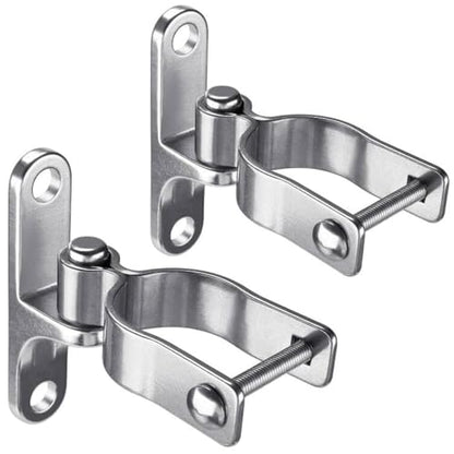 Insaga 2Pack Heavy Duty Wall Mount Gate Hinges, 304 Stainless Steel Chain Link Fence Gate Hinges for Farm, 1-5/8" Pipe Gate Hinge with 5/8" Pin, T-Post Gate Hinge Kit for Wooden & Metal Fence - size: 1-5/8''-2Pack