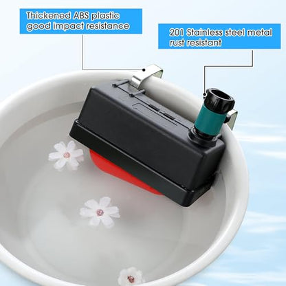 Threlaco 2 Set Water Tank Float Valve with 3/4" Hose Connector Automatic Water Level Control Float Valve for Farm Livestock Horse Pool Aquariums Hydroponics and Livestock Waterer