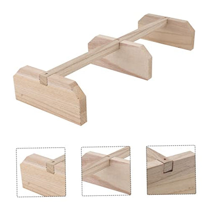 FRCOLOR 2pcs Wooden Chicken Perch Stand for Hens Natural Roosting Bar for Coop Use Promotes Foot Exercise and Beak Trimming Safe Chewing Toy for Chickens and Pet Birds