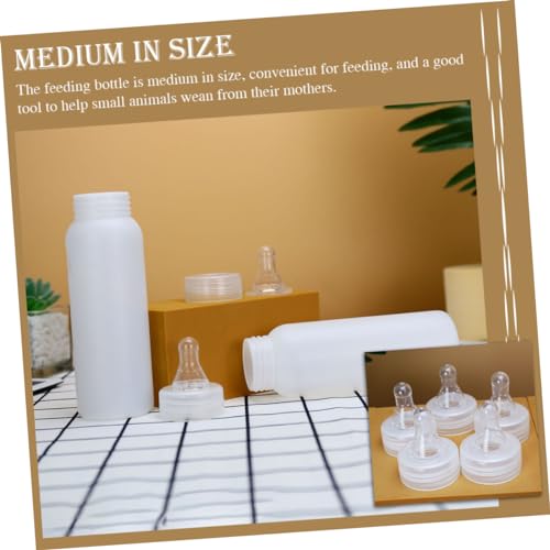 GALPADA Portable 250ml Pig Milk Feeding Bottle for Piglets and Lambs Silicone Teat Lid Small Animal Supplies for Easy Nursing