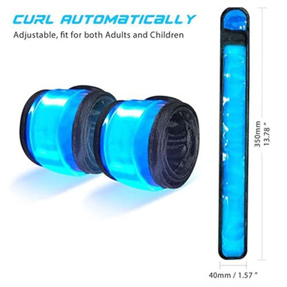 Reflective Leg Wraps - Soft Padded Band Edges, Long-Range LED Visibility Enhancement, Quick-Lock Strap Stability, Moisture-Resistant Outdoor Utility | Stable Path Safety in Low-Light Grazing Sessions