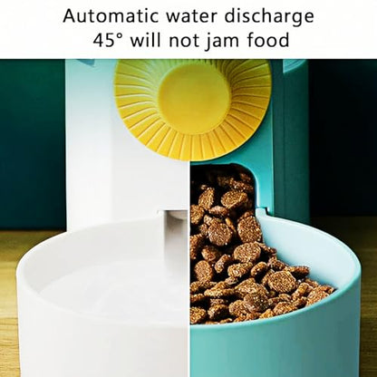 Hanging Pet Feeder Waterer - Rabbit Cage Gravity Bowl 2-in-1 | Leakproof hanging dispenser for rabbit cage. Easy gravity feed, no spill, no electricity. Food-grade BPA-free, easy clean.