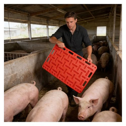 3-in-1 Livestock Show Panel, Sorting Board for Hogs Sheep Goats, Textured Surface for Positive Grip in Muddy Conditions, Farm & Fair Use - size: 47 5/8" x 30 11/16"