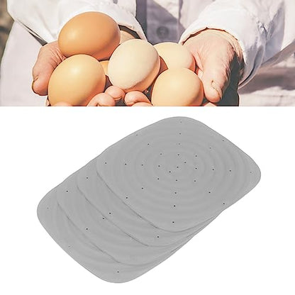 PVC Washable Chicken Mat Convenient Egg Collector Poultry Box Pads 4pcs for Chicken Coop Breeding (Grey) - color: Grey