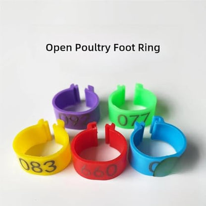 Adjustable Chicken Leg Bands 100 Pieces Chicken Leg Rings,Identification Bands,Poultry Leg Bands,Poultry Foot Rings for Pigeon Birds Chickens(Medium) - size: Medium